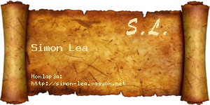 Simon Lea névjegykártya