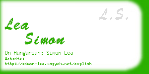 lea simon business card